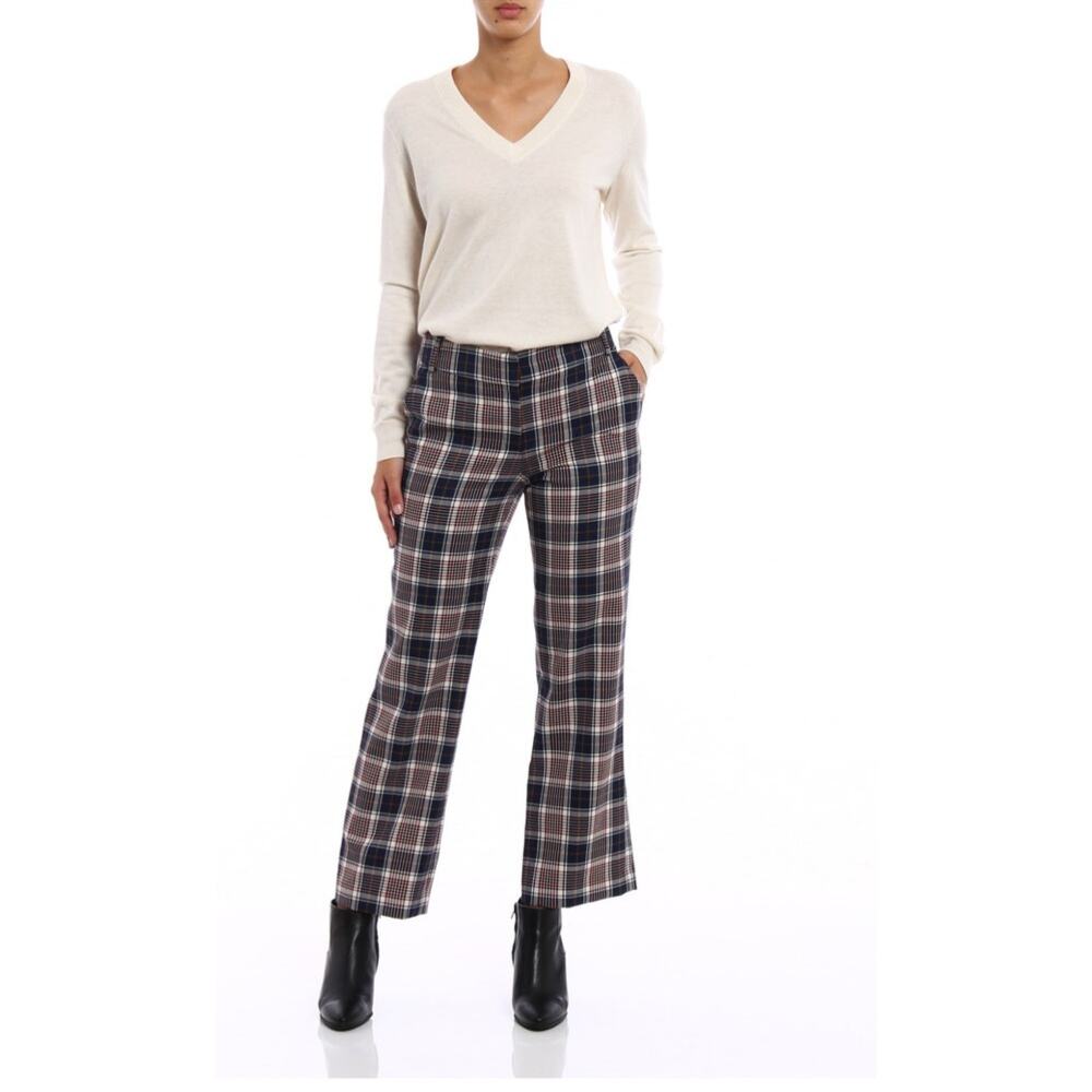 Tory Burch Garrett Tartan Plaid Trousers Women’s Size 8 Tailored